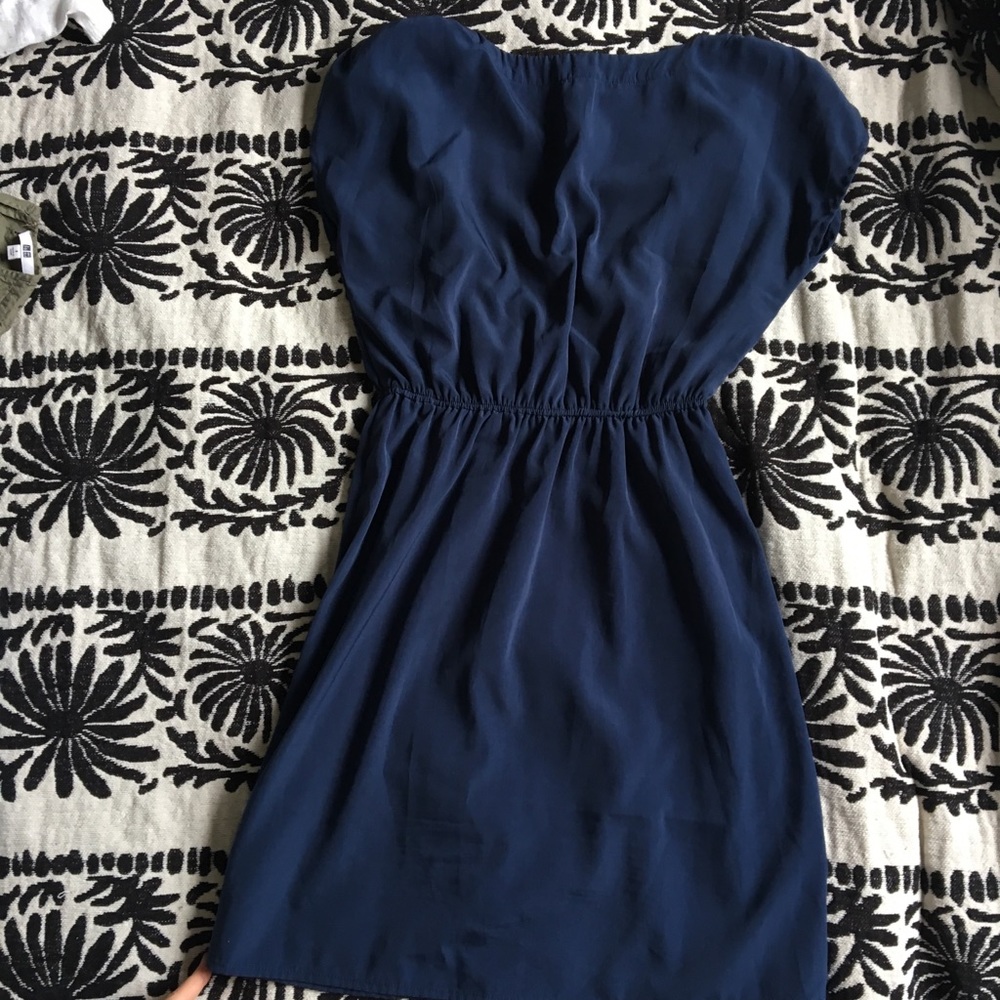Deep blue popover dress - Picture 2 of 4